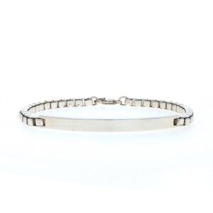 Tiffany & Co. Venetian Box Chain ID Bracelet 8 1/2" 8" - Sterling 925 Engravable